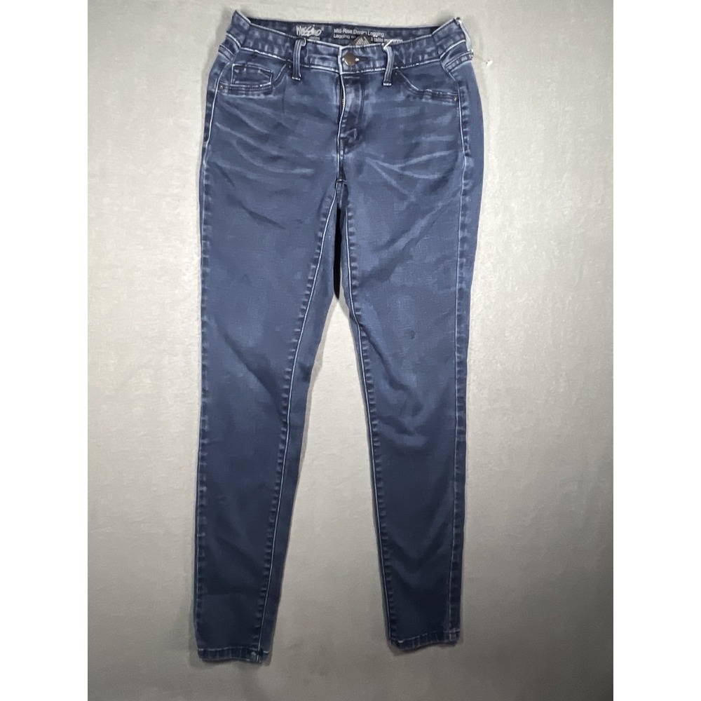Mossimo Denim Women's Size 4 Mid Rise Dark Wash Skinny Jeggings Leggings